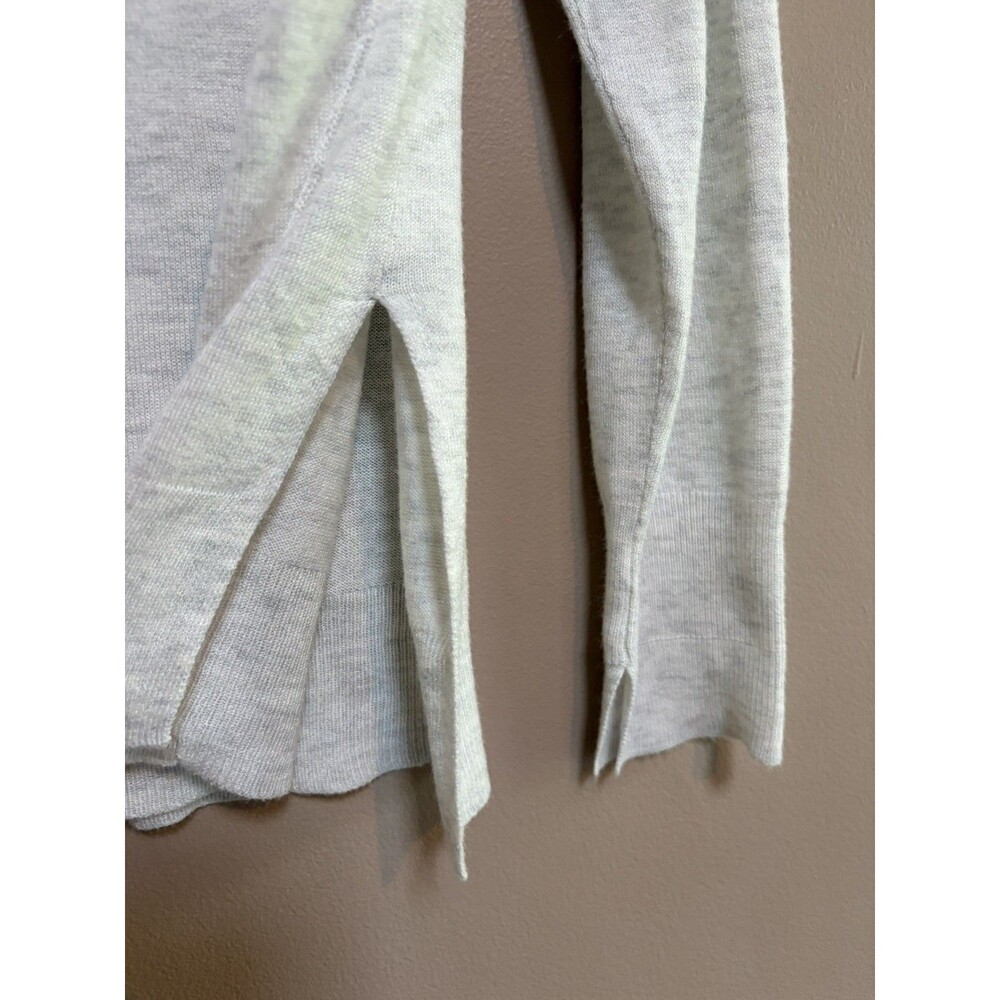Zara Gray Soft Knit Sweater Lightweight Size Small Side slits Cozy Office Career - Picture 4 of 9